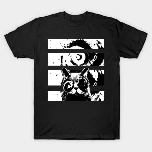 cool cat spice black white vintage T-Shirt